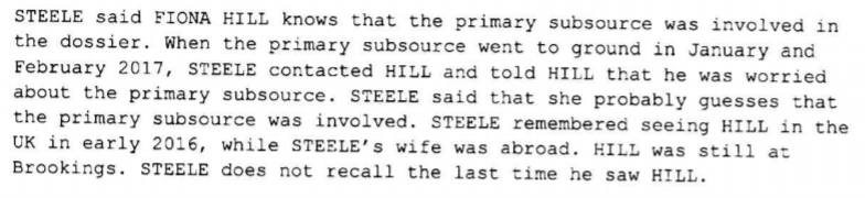 Fiona knew Danchenko was involved in the dossier. The Fiona Hill who originally introduced Steele and Danchenko and who gladly testified against Trump at his impeachment hearing re: Ukraine.