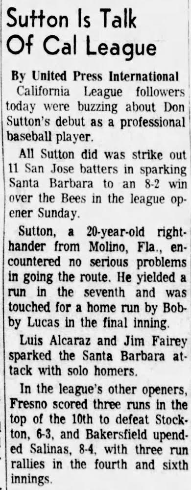 As of his performance on the mound wasn’t enough, he went 2 for 2 at the plate with a single, double, 2 runs, and an RBI. He was the talk of the Cal League an put everyone on notice that he was the real deal....