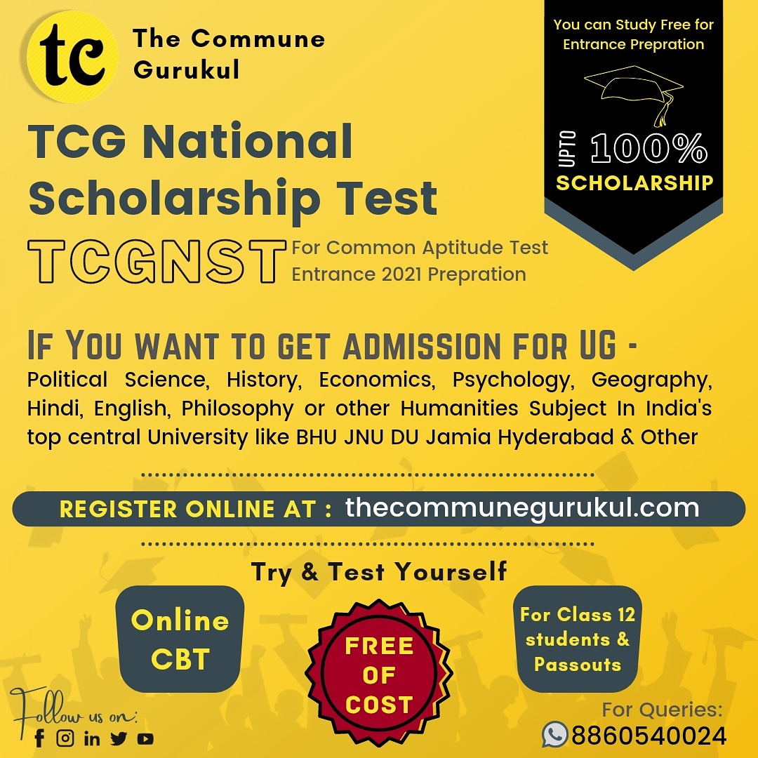 CommuneGurukul's tweet photo. #thecommunegurukul #scholarship #100% #jointhecommune #joinusnow #BHU #BACourse #basocialscience https://t.co/ZbzEapyxSo