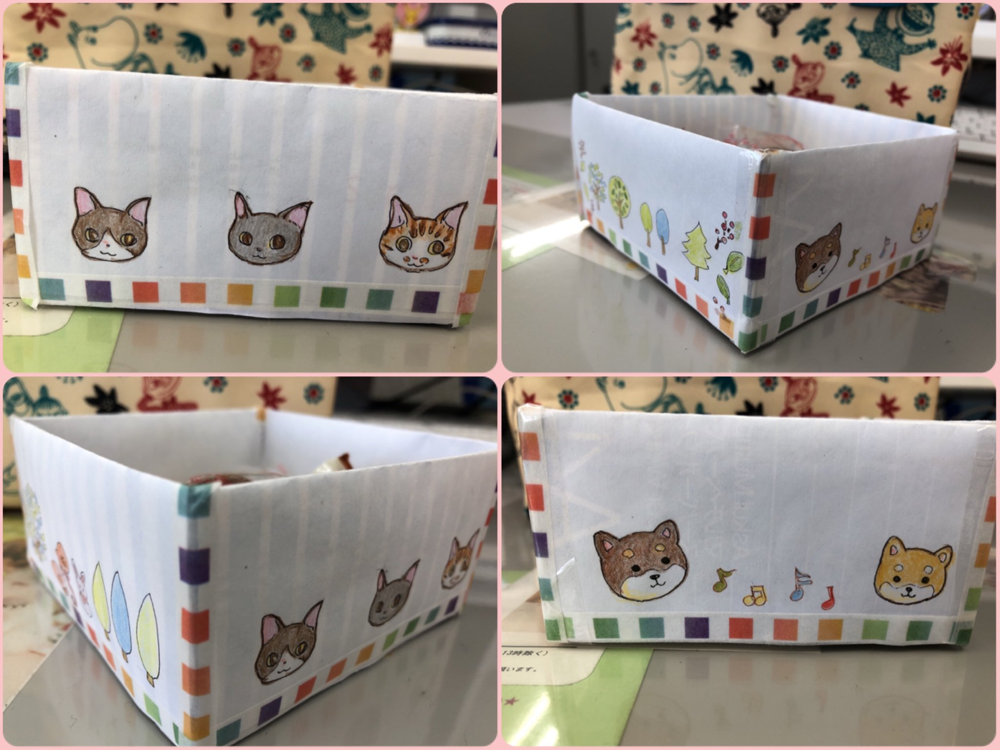 Kayo うちのワンニャンのイラスト描いた箱作りました お菓子とか入れて イラスト 猫 犬イラスト 猫イラスト イラスト好きさんと繋がりたい T Co M9wuwgn3tb Twitter