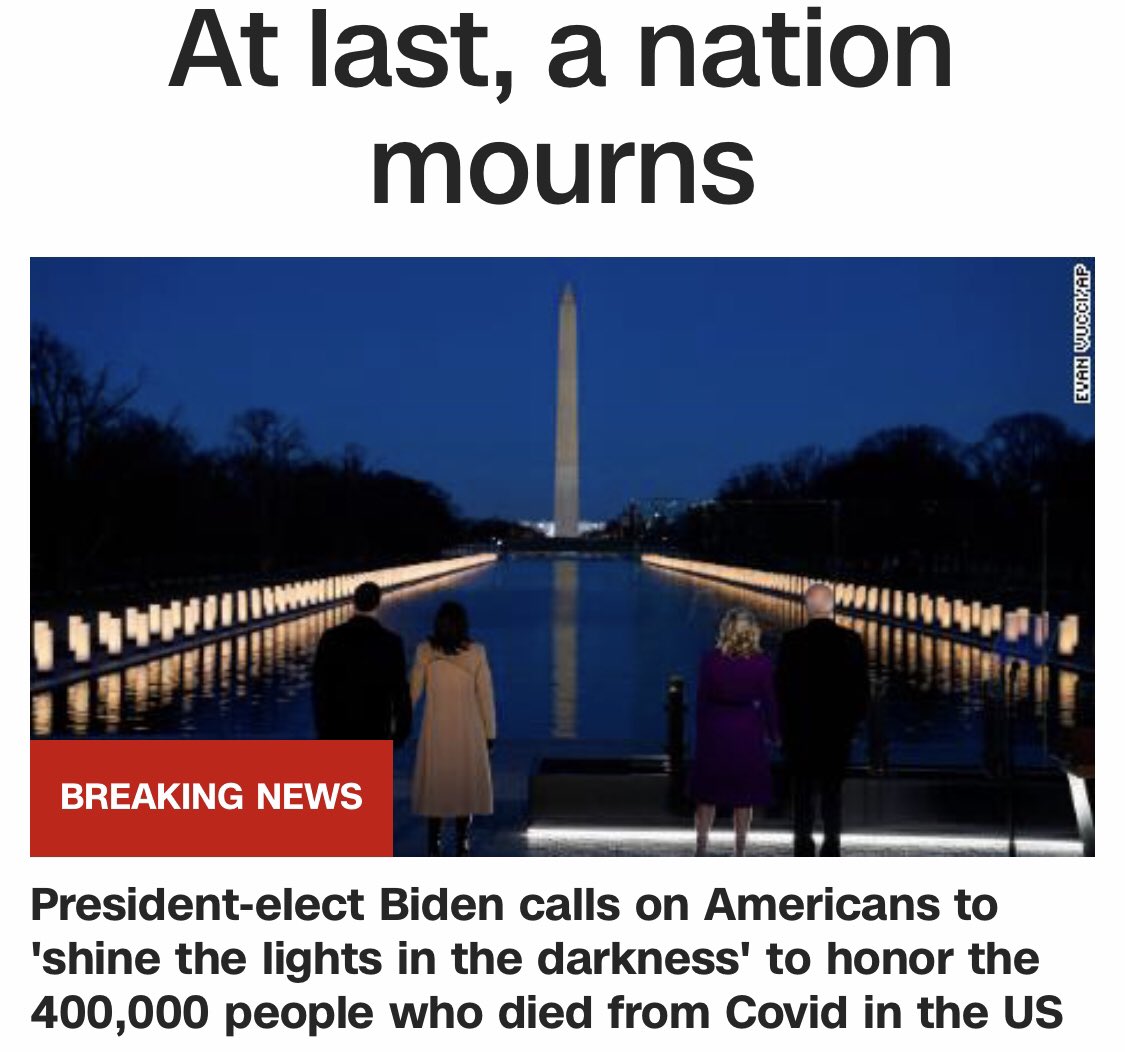 At last...my President mourns with me.His first stop after arrival was at the Lincoln Memorial.Biden’s first thought was for the people I lost.At day -1, before his Inauguration.The significance broke me.But there was more symbolism was everywhere. #ONEV1Read on