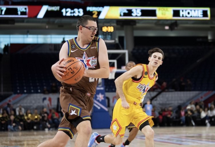 PrincipalPoster's tweet photo. @derwood73 Oh, I missed this one! Melonie, ES principal, and BEST sporting event I have ever attended was a few weeks before the COVID shut down: Special Olympics NBA Unified basketball game during the All Star Weekend in Chicago!!! 🏀❤️ https://t.co/7v0wf9RtZ3