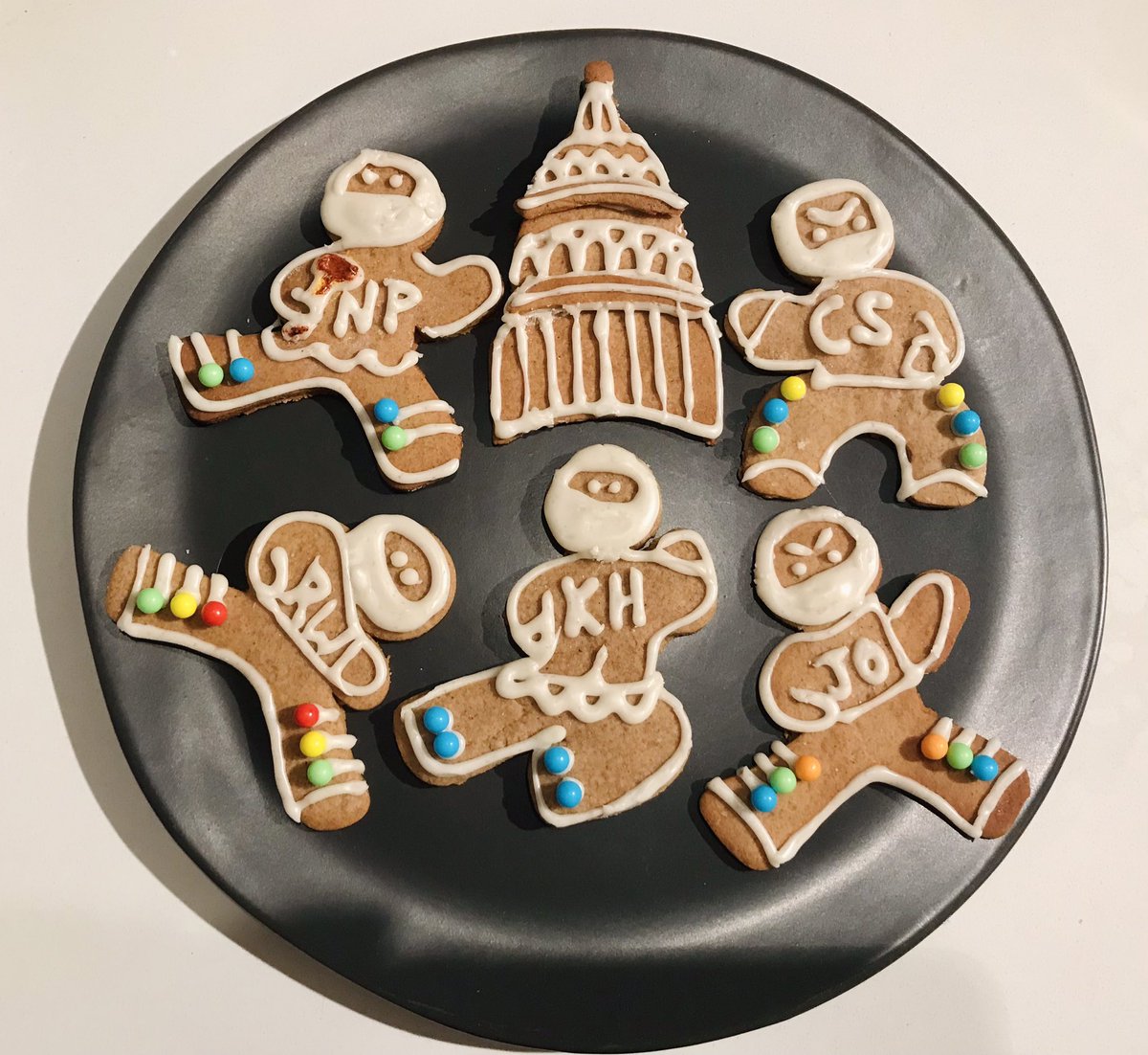 janna_bastone's tweet photo. Found this Ninjabread cookie kit in the back of my cupboard and I *may* have gotten a bit carried away.... #craftycookingkits @KamalaHarris @SpeakerPelosi @SenSchumer @ReverendWarnock @ossoff #DefendDemocracy #DefendTheCapitol #WearAMask (or a ninja hood) https://t.co/VUz1D7VNwQ