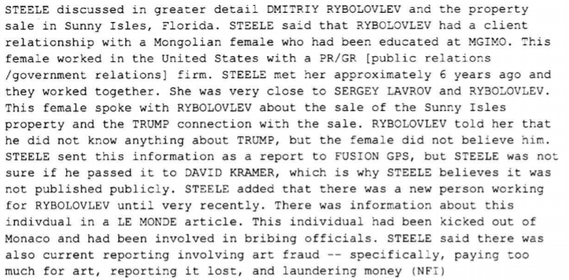 This was just a whole word salad from Steele which has literally nothing to do with Trump. His lawyers and realtor sold his property, period. He never met the guy, as those who have ever bought property understand the process and details aren't shared much between buyer/seller.