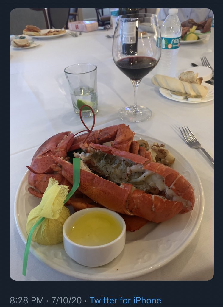 All the weird, disgusting food, hilariously chronicled by  @david_j_roth. The burger (not pictured), the royal fast food banquet, the bell pepper, the lobster, the taco salad.