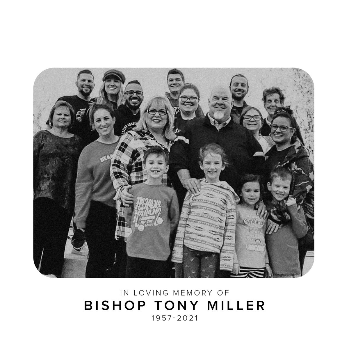 TonyMillerTV's tweet photo. We are saddened to share with you that earlier this evening, Bishop @TonyMillerTV went to be with the Lord. A dear friend, pastor, leader, and spiritual father to many, we will all miss him dearly. There are no words for moments like these. Please pray for his family! https://t.co/inLIDGB9Zm