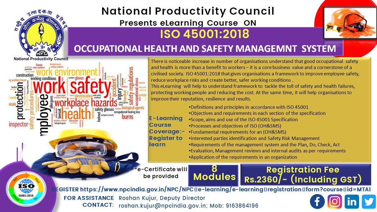 Roshan Kujur (@roshanenvo11) on Twitter photo Register & Learn ISO 45001 a new Management System for Health and Safety. Login : npcindia.gov.in/NPC/NPC_e-lear… <a href="/ntpclimited/">NTPC Limited</a> <a href="/_DigitalIndia/">Digital India</a> <a href="/IMFALtd/">Indian Metals & Ferro Alloys Ltd</a> <a href="/JSPLCorporate/">JINDAL STEEL</a> <a href="/Jindal_Official/">Jindal Stainless</a> <a href="/TataPower/">TataPower</a> <a href="/TataMotors/">Tata Motors</a> <a href="/TCS/">Tata Consultancy Services</a> <a href="/TeamWCL/">Western Coalfields Ltd.</a> <a href="/WesternRly/">Western Railway</a> Register & Learn ISO 45001 a new Management System for Health and Safety. Login : npcindia.gov.in/NPC/NPC_e-lear… <a href="/ntpclimited/">NTPC Limited</a> <a href="/_DigitalIndia/">Digital India</a> <a href="/IMFALtd/">Indian Metals & Ferro Alloys Ltd</a> <a href="/JSPLCorporate/">JINDAL STEEL</a> <a href="/Jindal_Official/">Jindal Stainless</a> <a href="/TataPower/">TataPower</a> <a href="/TataMotors/">Tata Motors</a> <a href="/TCS/">Tata Consultancy Services</a> <a href="/TeamWCL/">Western Coalfields Ltd.</a> <a href="/WesternRly/">Western Railway</a>
