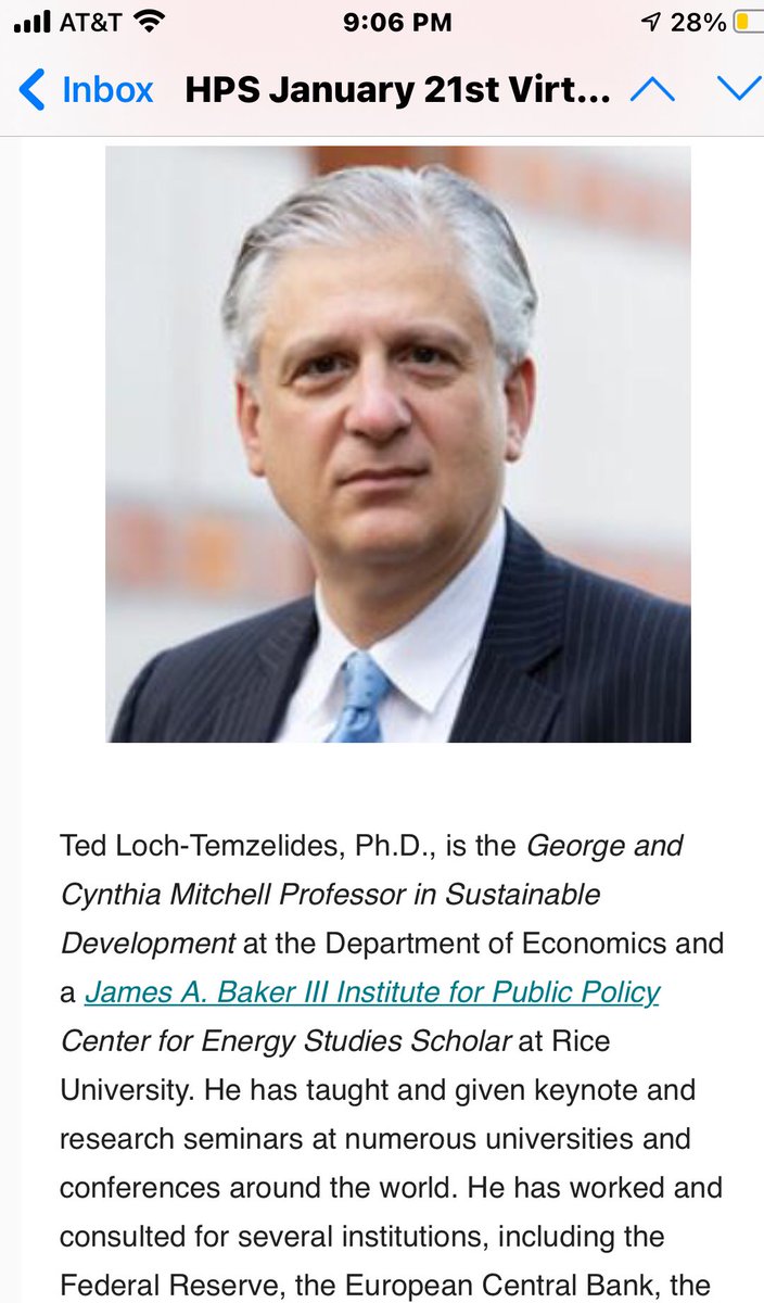 TheHoustonPhil1's tweet photo. How should we nurture Nature? 🏛🌅🏜This Thursday night, January 21, 2021, 7-8:00 p.m., the Houston Philosophical Society @ Rice U offers “Ecology and Economics for Pandemic Prevention,” by Ted Loch-Temzelides, Ph.D., Professor, Rice University via Zoom, at HPS’s 709th Meeting. https://t.co/XgZ2SuXmga