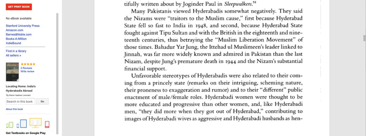 21. Locating Home: India's Hyderabadis Abroad says Pakistanis bag on Hyderabadis for exaggerating. 3 pages down, it says Hyderabad had the first cement roads & doubledeckers. Hut! First cement roads were in Madras in 1914 & doubledeckers were in Bombay in 1937  #MoversAndPhekers