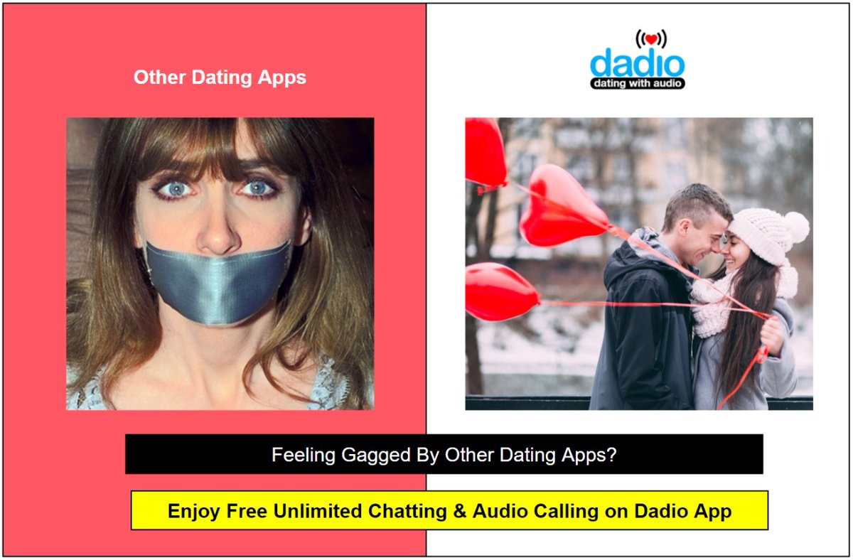 dadioapp's tweet photo. Feeling Gagged by other #datingapps Enjoy Free Unlimited chatting &amp; audio calling on Dadio Dating App

Download from https://t.co/aJWMzvHlNv

#dating #DatingTips #ValentinesDay #WeMetOnTwitter #tinder #Bumble #dadio #Romance #love #wednesdaythought #India #startups #StartUpIndia https://t.co/F0yhlAiO0J