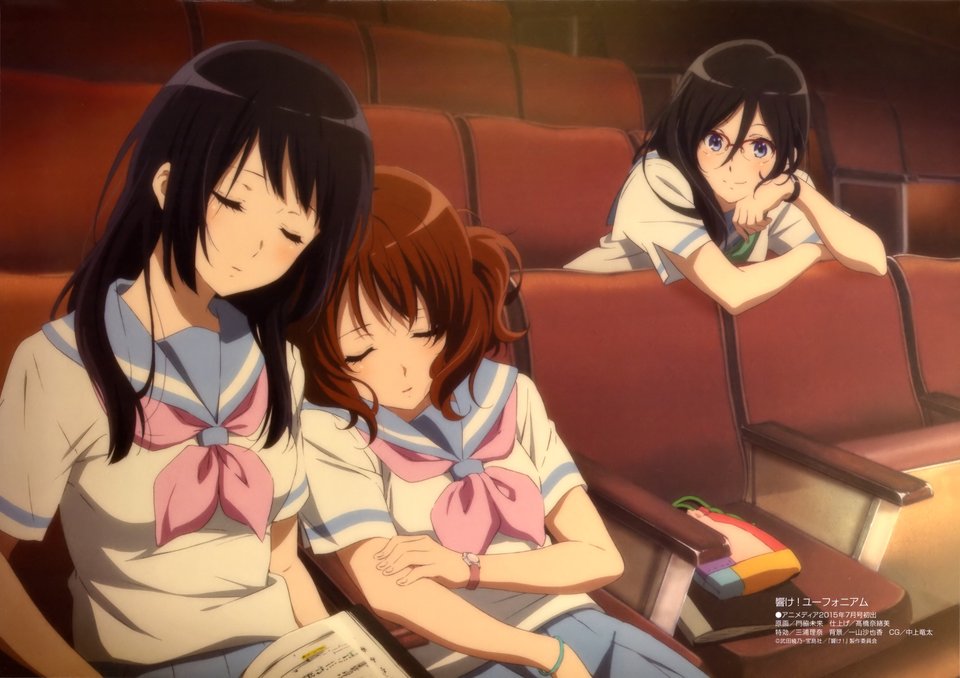 3. Hibike Euphoniumheavy undertones, band gays, visually stunning and gorgeously animated, with one of the genuinely most relatable main characters i've ever seen in anime. also, Reina is too beautiful.