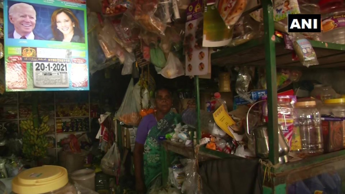 ANI's tweet photo. Tamil Nadu: People in Thulasendrapuram village put up hoardings &amp; posters of US Vice President-elect Kamala Harris at their shops &amp; homes

"We're all very excited that Kamala Harris will take oath as Vice-President of US, she inspires all the women in the village, said a local. https://t.co/sw2DXTKnxD