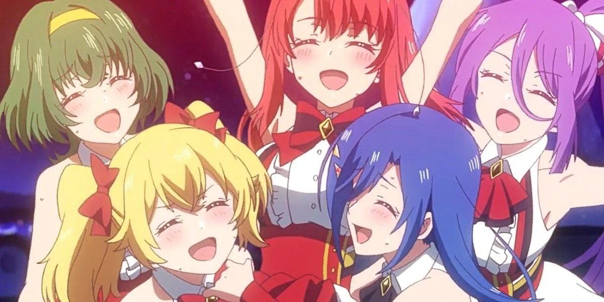 14. Lapis Re:LiGHTsthe same premise as all the Bushiroad franchises above, if you loved those, you’ll loveeee Lapis Re:Lights. It’s idols set in a fantasy setting with magic interwoven into the performances, and also Yuri Undertones Galore