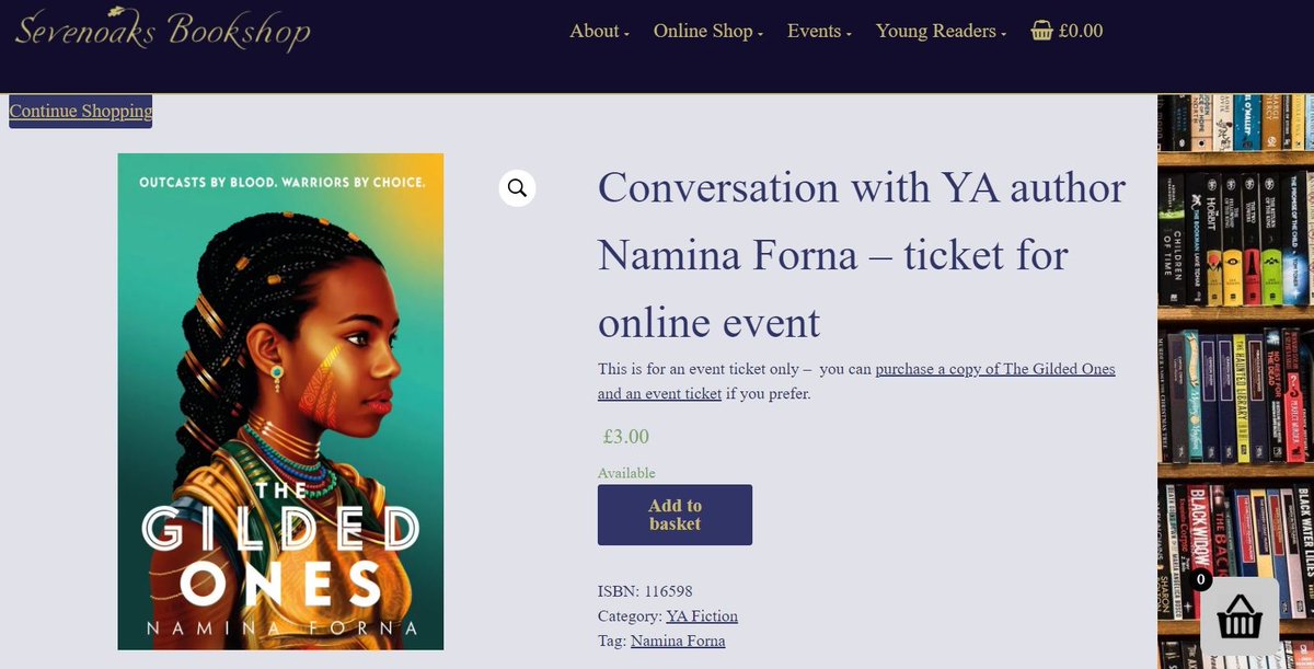 📢4th Feb, 7pm📢. @bg_bookclub presents: Conversations with @YAauthors @NaminaForna : Online Event. Get yourself a ticket through @7OaksBookshop here buff.ly/3ivEXmS