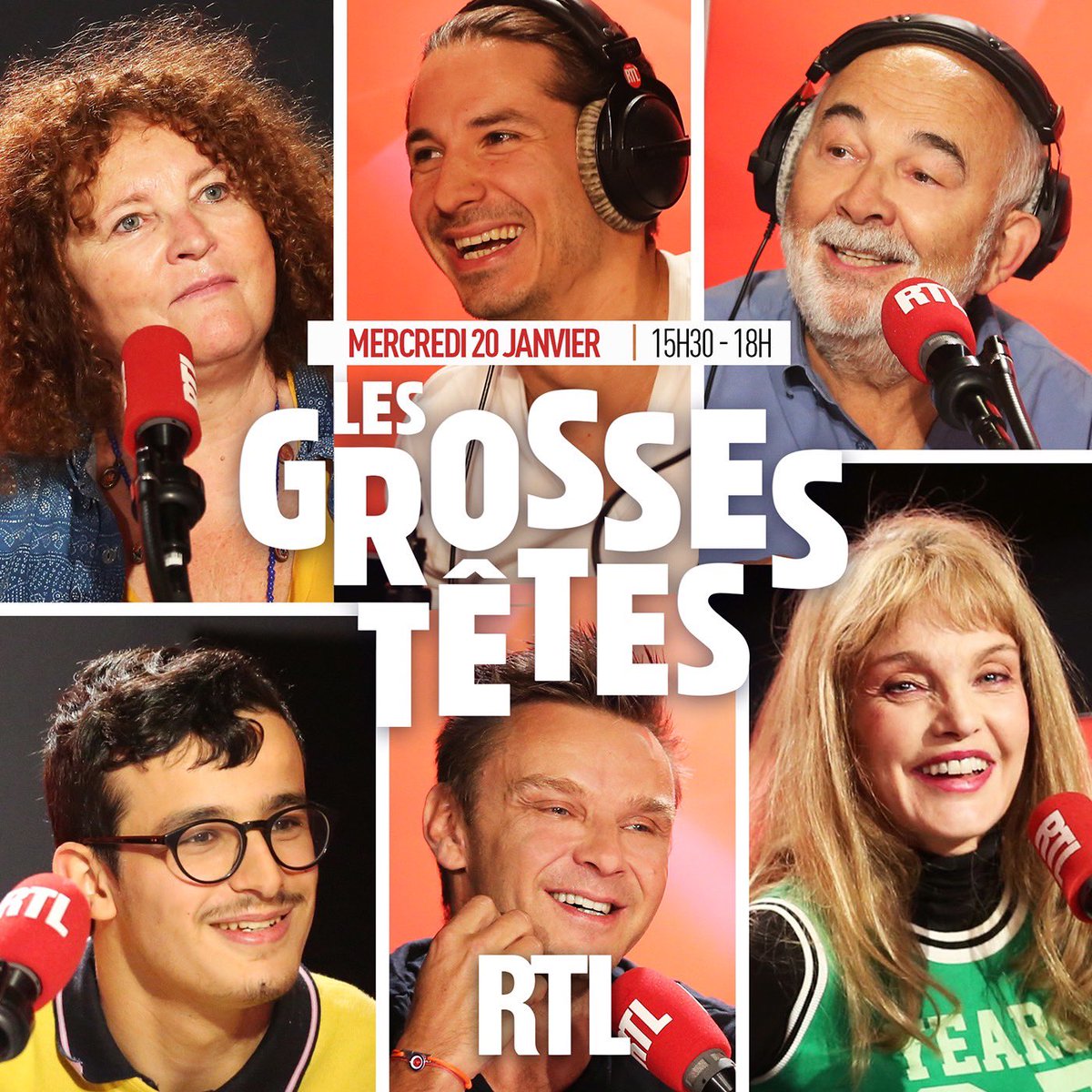 GrossesTetesRTL's tweet image. 🎬✈️🎭💃🏻Bonjour à tous ! Découvrez #LesGrossesTêtes de ce mercredi #20janvier ‼ Autour de @ruquierofficiel aujourd'hui : #ValérieMairesse, @JeremyFerrari, #GérardJugnot, #PaulElKharrat, @Jeanfi_Janssens et @ArielleDombasle 😉👌 Rendez-vous à 15h30 sur @RTLFrance ! ⏰