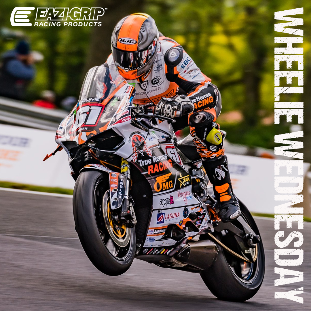 This week's #wheeliewednesday comes courtesy of Dave 'Salty' Sellers of Eazi-Grip supported team <a href="/heroesracing/">True Heroes Racing</a>. 

He's pushing his 959 hard in the Ducati TriOptions Cup at <a href="/OfficialBSB/">British Superbike Championship</a>.

Do you know which track it is?