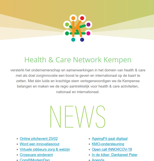 🗞️ Lees onze HCN-nieuwsbrief lnkd.in/ee4hPNP 
#innovatiescouts #pitchevent #dankjewelPeter @AgeingFit <a href="/CrossCare_VLNL/">CrossCare</a> #jobbeurs