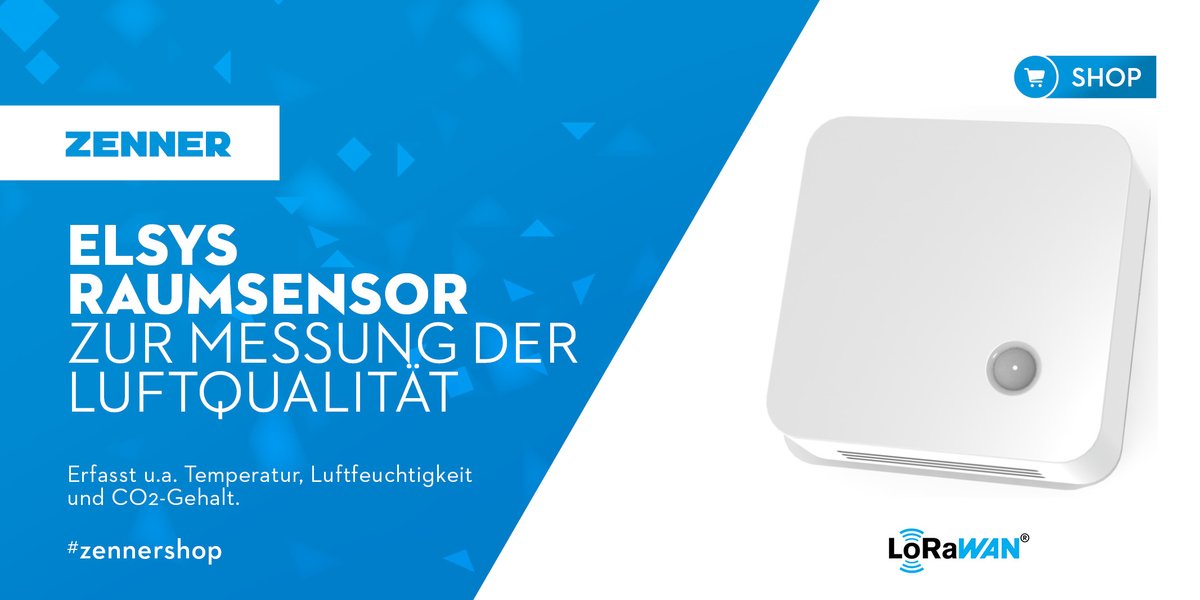 zenner_news's tweet photo. Top-Seller! Mit dem #Elsys #LoRaWAN #Raumsensor können Daten wie Temperatur, Luftfeuchtigkeit oder CO2-Gehalt exakt gemessen werden. Lüftungskonzepte zur #COVID19 #Corona Prävention in Schule oder Büro lassen sich damit realisieren: https://t.co/sH6RI5JGef
#IoT #zennershop https://t.co/Brb1rOmGRX