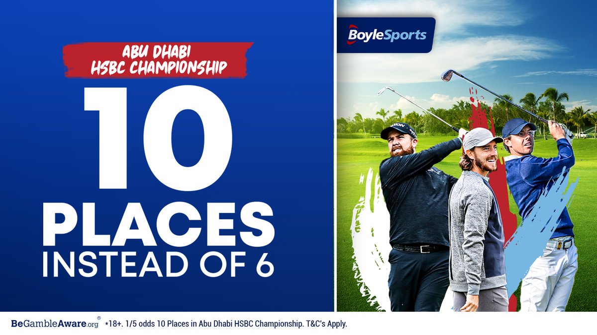 BoyleSports's tweet photo. RT & REPLY!
Predict the winner of the Abu Dhabi HSBC Championship #ADGolfChamps for your chance to #WIN a free β¬/Β£20 bet!
Use #BoyleGolf https://t.co/s4FVY1BfFo