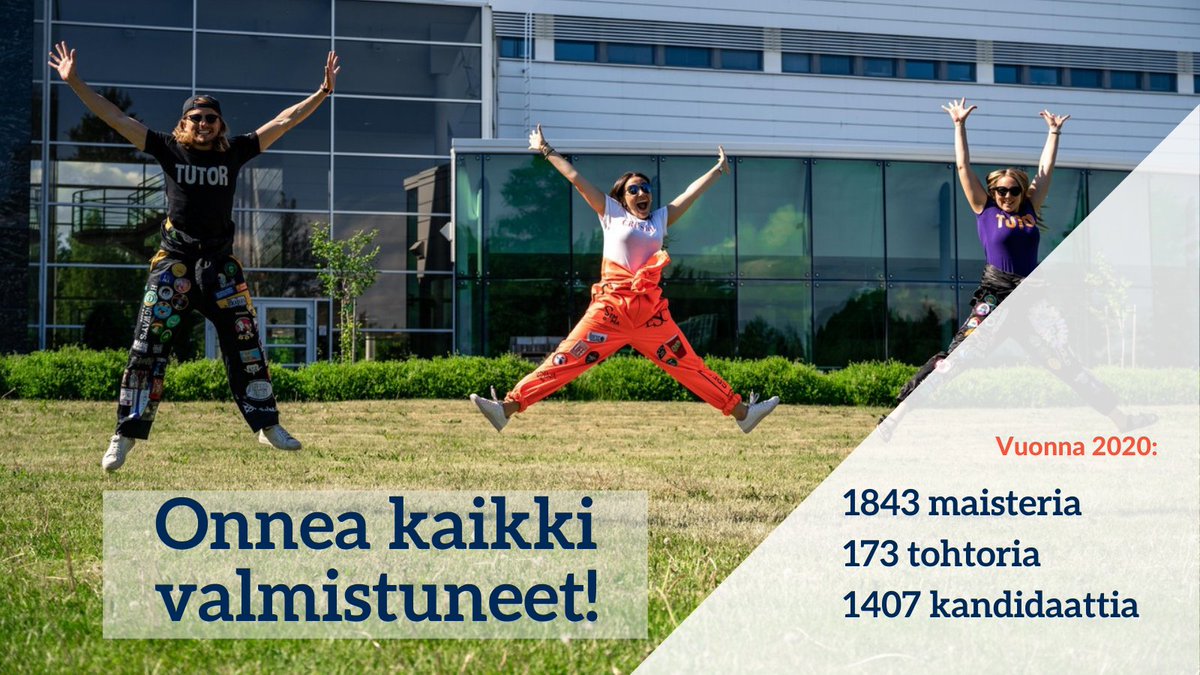 Poikkeusvuonna 2020 valmistui ennätysmäärä tutkintoja. Hienosti venytty, kaikki te 3428! #opiskelu #JYUnique
bit.ly/2XXlPVq