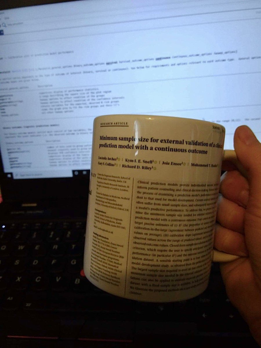 lucinda.archer (@lucindaaarcher) on Twitter photo What better way to celebrate my first ever first-author paper?? Thank you very much <a href="/MiriamHattle/">Miriam Hattle</a>
Don't forget to check your sample sizes folks... doi.org/10.1002/sim.87… What better way to celebrate my first ever first-author paper?? Thank you very much <a href="/MiriamHattle/">Miriam Hattle</a>
Don't forget to check your sample sizes folks... doi.org/10.1002/sim.87…