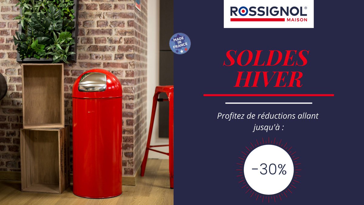 Du 20/01/21 au 16/02/21, profitez de réductions exclusives jusqu'à -30% sur les produits de notre gamme Maison que vous retrouvez sur les marketplaces : Cdiscount, La Redoute, Amazon… et toujours des produits Made in France 🇫🇷

Alors, allez-vous craquer ? 😉

#Rossignolmaison