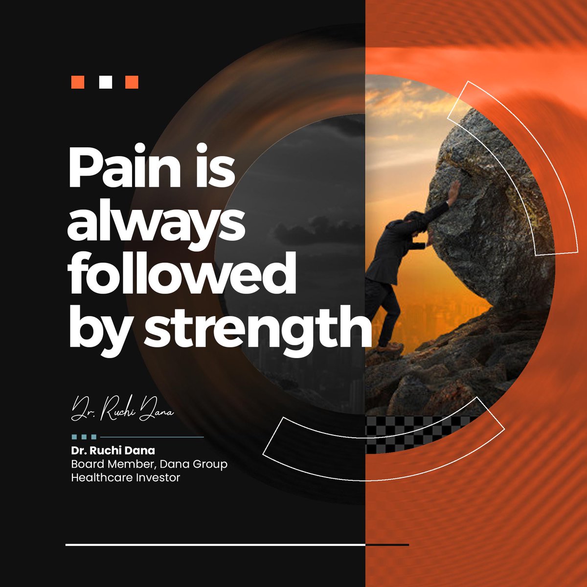 Let pain be your present and your future will be beautiful.
#DrRuchiDana #FutureGoals