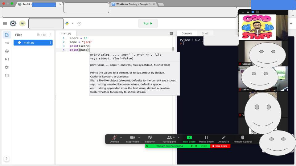 Online/ Virtual Learning. Python coding for KS3.

#computerscience #ks3 #repl #onlinelearning #virtuallearning #pythoncoding #codingisfun #syntax #WorkFromHome #staysafe #stayhealthy #hislearning