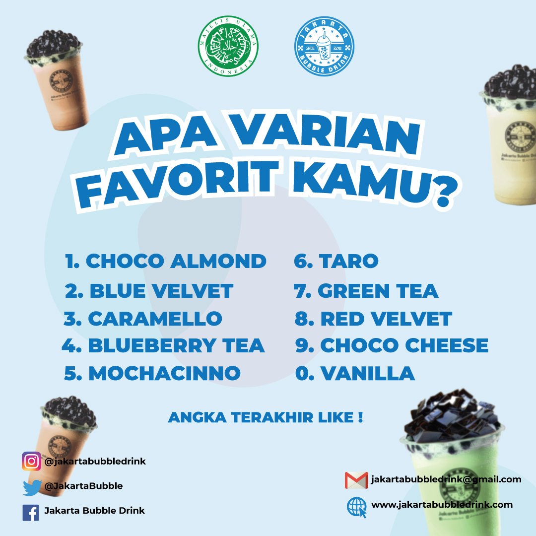 Kamu dapet apa nih??
Yang kamu dapet pas gak ya sama favorit kamu?? Yuk comment &amp; likes biar tau kamu dapet apa 😉
--
#jualbubbukminuman #bubukminuman #bubukminumanjakarta #bubukgrosir #bubukminumanmurah #minumanpowder #minumandingin #JakartaBubbleDrink