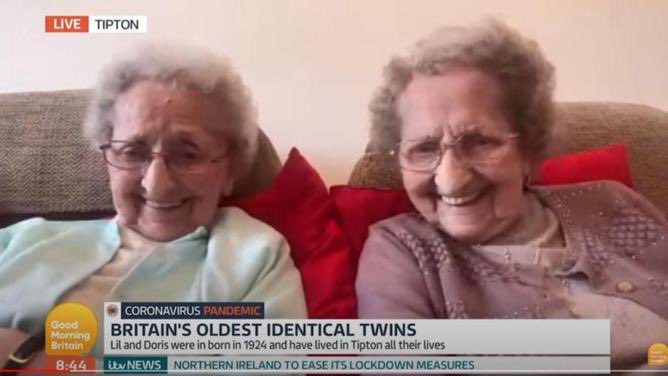 RIP Doris Hobday, 96. 
One of Britain’s two oldest twins & a delightful lady. 
She died from coronavirus. 
Her sister Lil got covid too but survived and is now home from hospital. My deepest condolences to her on the loss of her beloved sister. 🙏