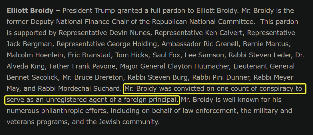 This guy lobbied Trump's justice department on behalf of the Chinese and Malaysian governments. Very cool.