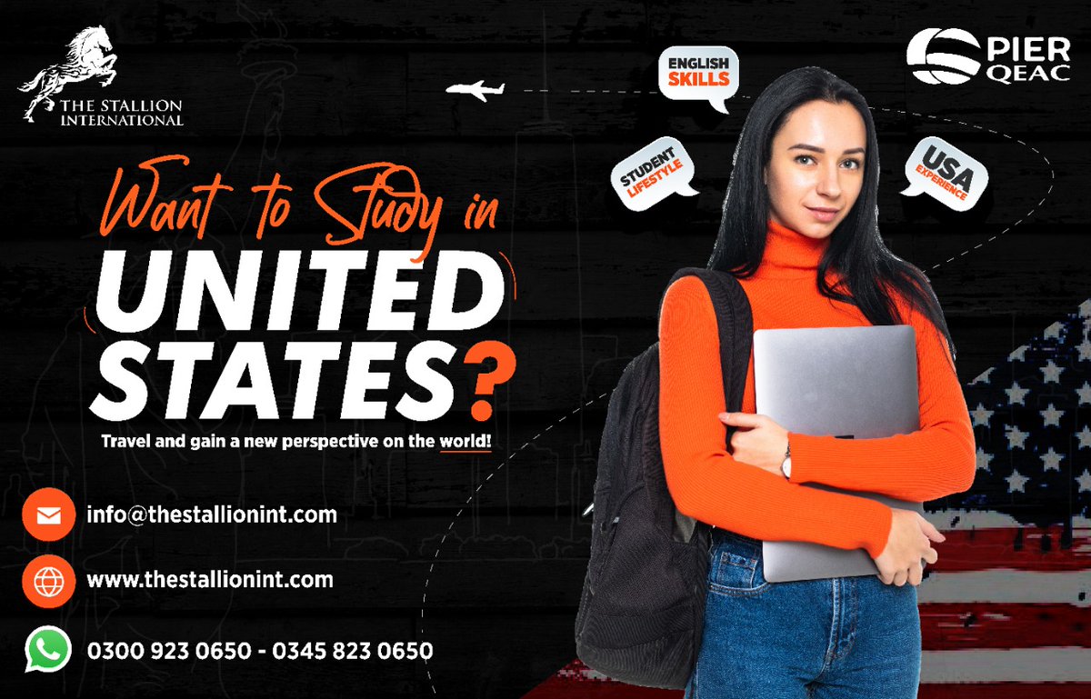 TheStallionInt2's tweet image. &quot;Plan and Apply with Registered Professionals&quot;
Come apply with professionals 
Live, Study &amp;amp; Explore in #usa  #studyabroad #studyandwork 
Call now: ++92 300 923 0650/ +92 345 823 0650
Whatsapp: +92 300 923 0650
Email: info@thestallionint.com