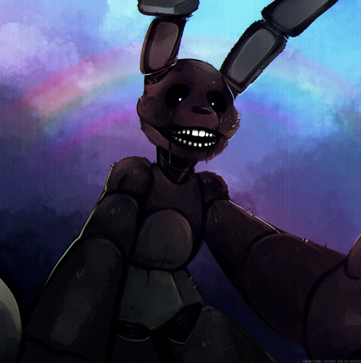 Heartcadez's tweet photo. Some older #FNAF art I found recently that I apparently only uploaded to one site. Gore warning for the Springtrap one, sorry. #furryartist https://t.co/RFzE1sm5k6