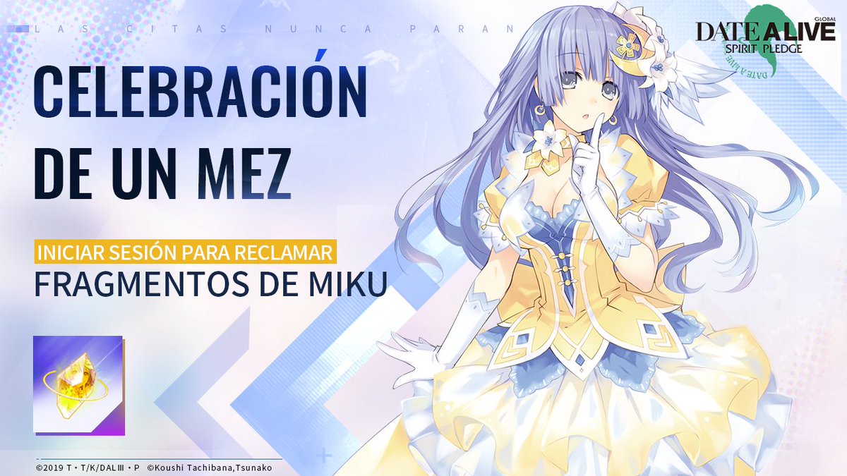 DALSP_ES's tweet image. Queridos jugadores

📢El hotfix ha terminado, login y participe en el evento de un mez completo para conseguir los fragmento de la DIVA #Miku y otras varias recompensas. No la hagas esperar mucho tiempo.

#DateALive #SpiritPledge #Miku