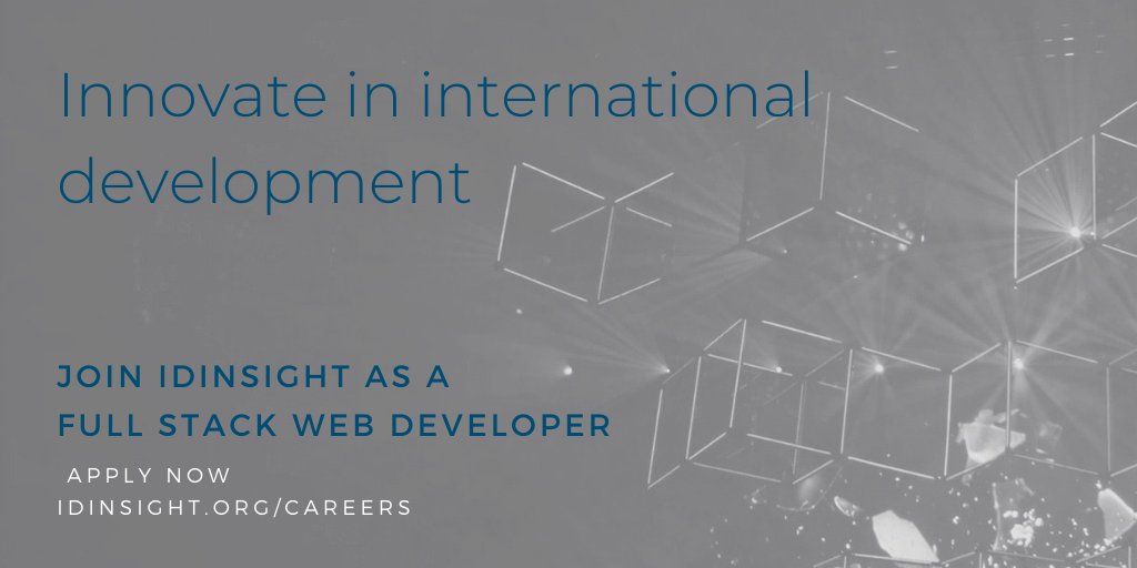 Caruchy's tweet image. UNjobs: RT @IDinsight: Job alert! Are you looking to work at the intersection of data, technology, &amp;amp; business? Are you passionate about social impact? Is front-end and back-end coding your forte? Then join our #dataondemand team as a Full Stack Developer…