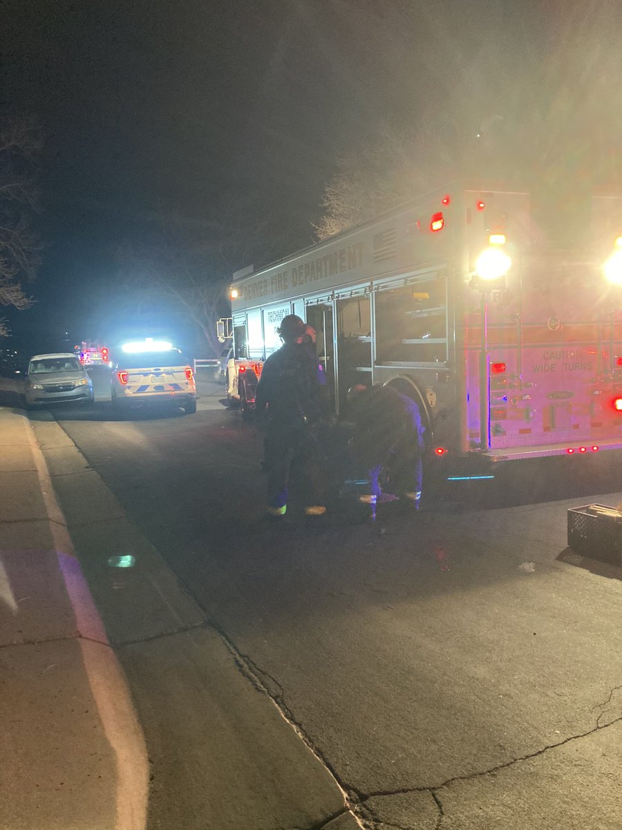 Denver_Fire's tweet photo. Denver Fire on the scene of a car vs. building, with a partial collapse. #denverfd https://t.co/Wktz9UU1KD