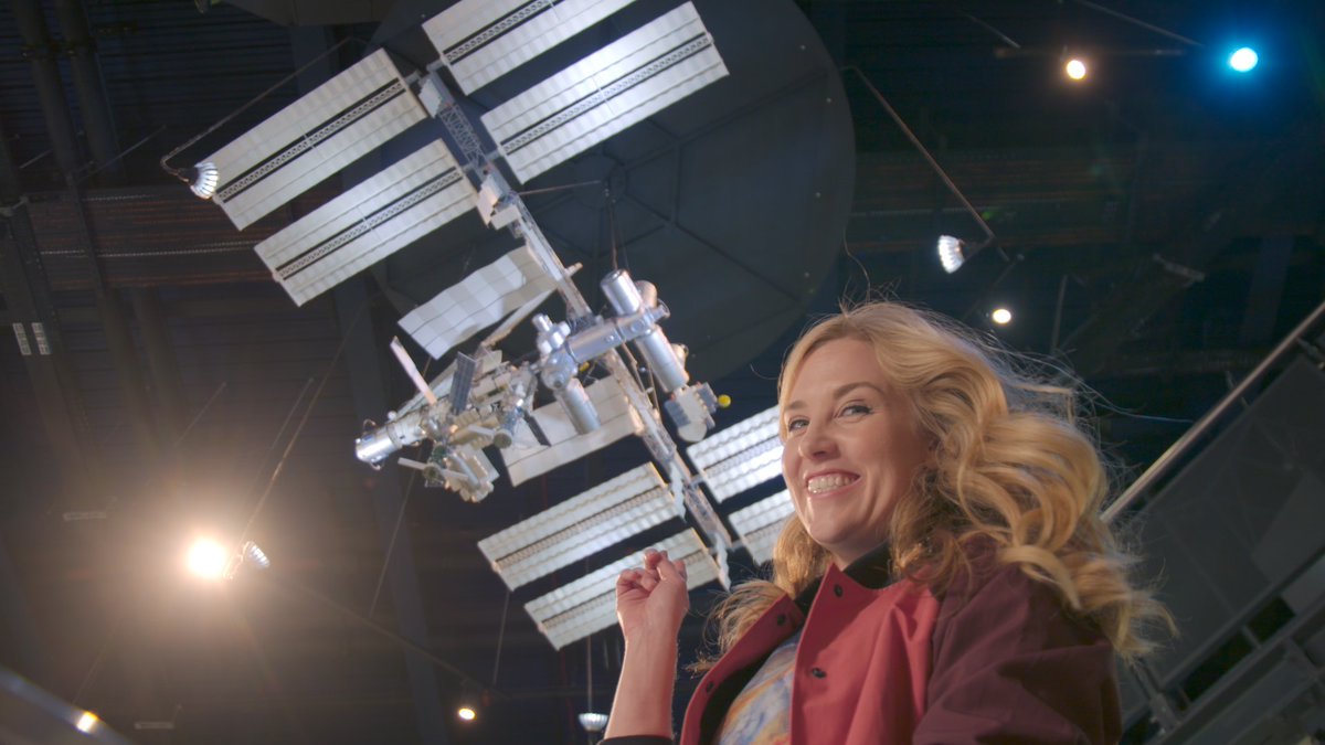 spacecentre's tweet image. 🛰️ Join @maddiemoate today at 16:50 on @CBeebiesHQ as she discovers that astronauts live in space on a spacecraft called the International @Space_Station. #CBeebiesSpaceWeek

Can you spot our Curator @DankendallBGK?
▶️ bbc.co.uk/programmes/m00…