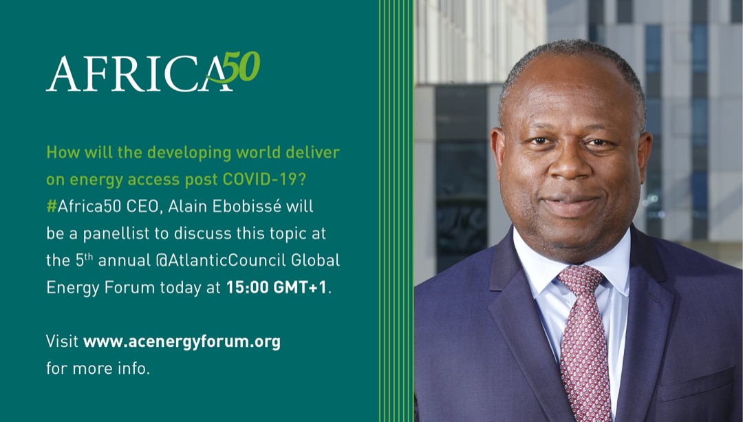 How will the developing world deliver on energy access post COVID-19? #Africa50 CEO, Alain Ebobissé will be on a panel to discuss this topic at the 5th annual 
<a href="/AtlanticCouncil/">Atlantic Council</a> Global Energy Forum today at 15:00 GMT+1. Watch it live via facebook.com/Africa50Infra