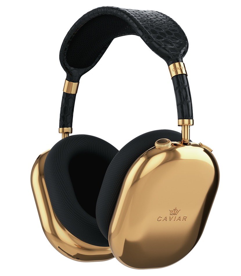 ApplemixRU's tweet photo. #Apple #AirPodsMax #Caviar
Ювелиры Caviar представили новинку Airpods Max Golden в двух цветах White и Black. Наушники Apple выполнены из золота 750 пробы и кожи крокодила чёрного или белого цвета.
Каждая модель будет выпущена в единственном экземпляре по цене 6 990 000 ₽. https://t.co/VWxiLLzBrp