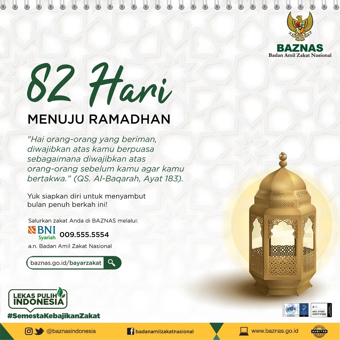 O Xrhsths Baznas Sto Twitter 82 Hari Menuju Ramadhan Sahabatbaznas Yuk Persiapkan Diri Sebaik Baiknya Untuk Menyambut Bulan Suci Ramadhan Jangan Lupa Bagikan Juga Countdown Ramadhan Ini Sebagai Pengingat Bagi Saudara Saudara Kita Baznas