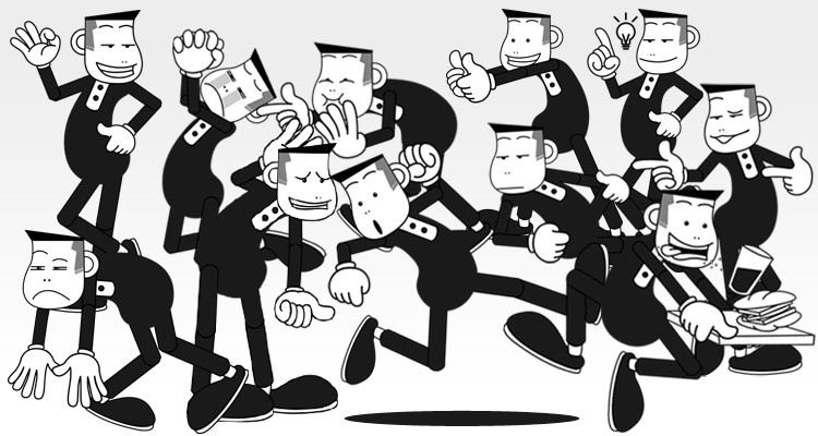 _KARTENZ's tweet photo. Uncle Tuck is a multitalented black and white cartoon character, he always act like comedian to cover-up his real identity as secret agent.

Created by Kartenz based on original character designed by Akbar de Wighar.

@kartenzstudios @AkbardeWighar #kartenz #wighar #Character https://t.co/z1AdPJOnvj