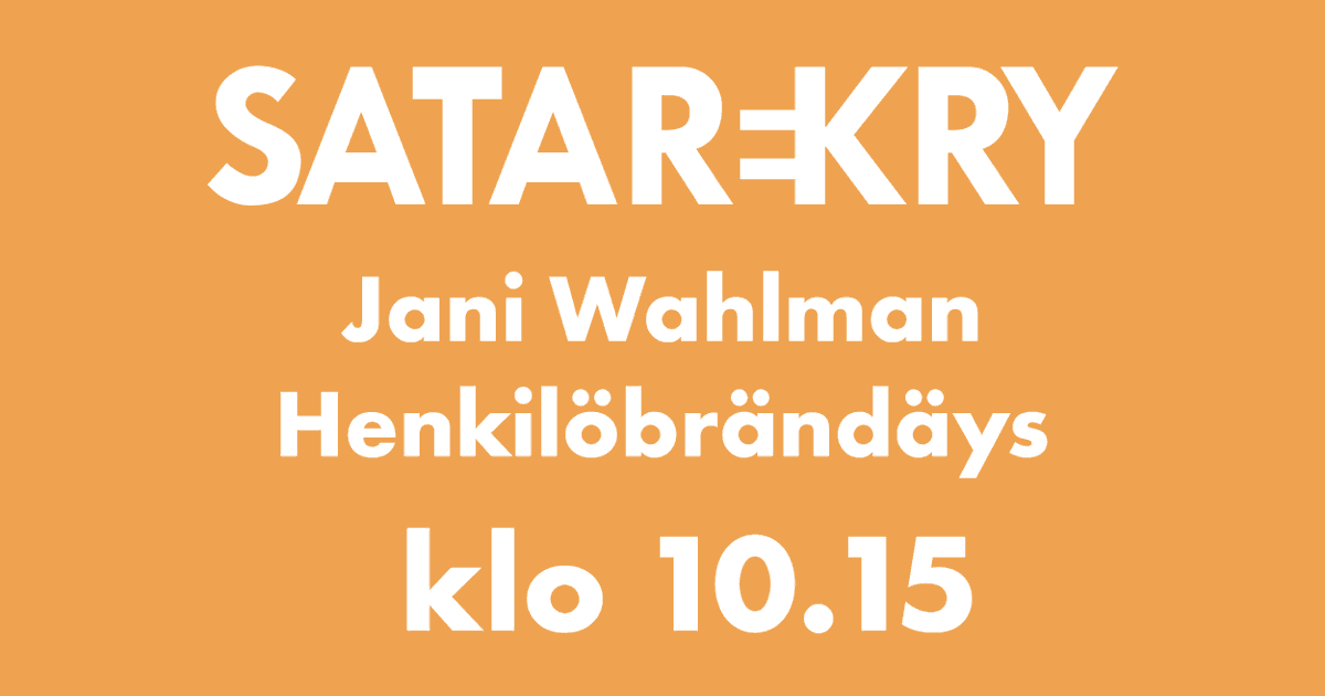 Viidentoista minuutin päästä alkaa Jani Wahlmanin keynotepuheenvuoro, jossa aiheena Henkilöbrändäys! Tätä et halua missata! #satarekry2021 #henkilöbrändäys #keynote