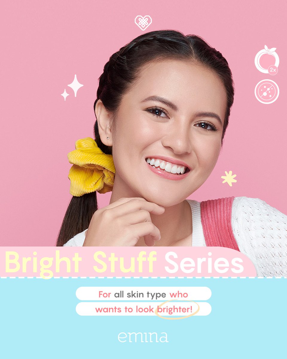 eminacosmetics's tweet photo. Skincare routine buat kamu yang punya normal to dry skin: Bright Stuff Series! Dry skin girls, reply this tweet with a 💖

#eminacosmetics #beautyisfun #borntobeloved #brightstuff https://t.co/UxjaTFb5g5