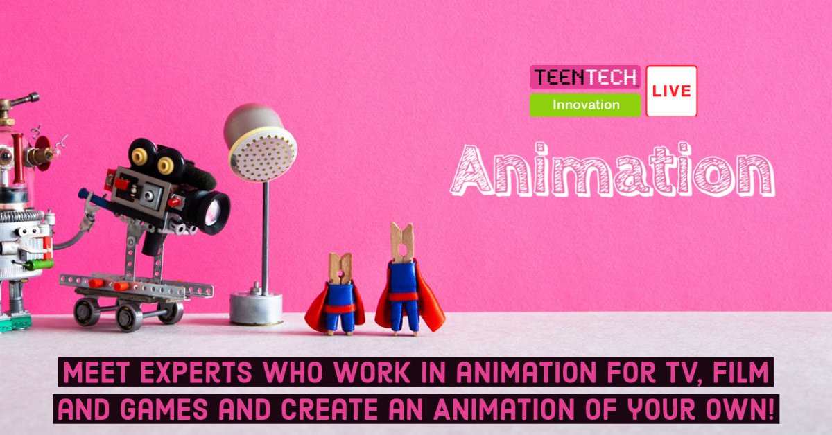 teentechevent's tweet photo. Parents/teachers! Register your students/children for a TeenTech Live Innovation session this Friday where we’ll be talking to industry experts and helping them create an animation!
Register, FREE: https://t.co/NperrQPhdV
#STEM #STEMed #STEMeducation #LockdownLearning https://t.co/sQFVTPEYmD