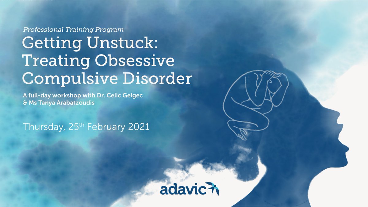 Getting Unstuck: Treating Obsessive Compulsive Disorder Professional Training session.
When:  25th February 2021
Time:  10am – 4.00pm
Online via Zoom
Cost:  $150.00
Bookings:  Getting unstuck: Treating Obsessive Compulsive Disorder | TryBooking Australia