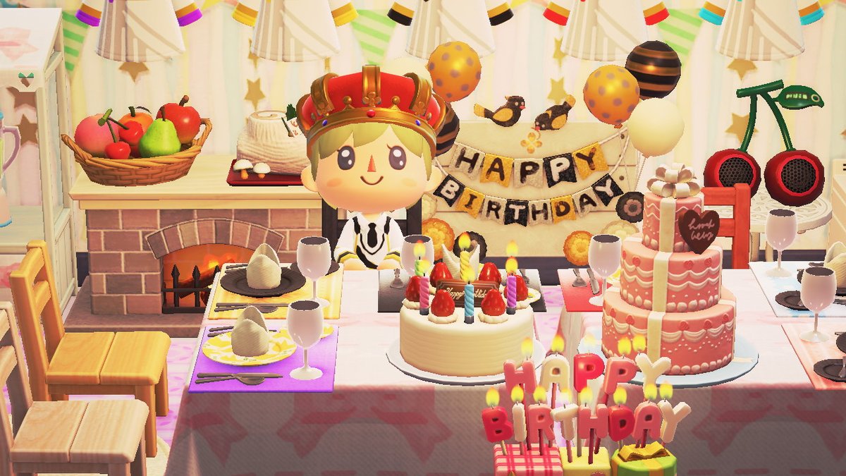 Mafuyu 岸くんの家がパーティー会場 れんれんバースデーカウントダウン どうぶつの森 あつ森 Kingandprince 夢番地da 1998 6018 0399