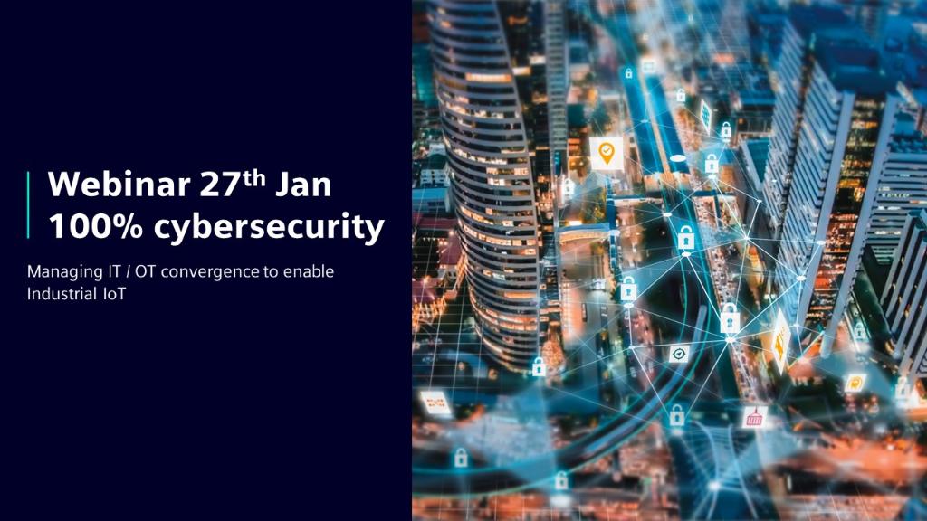 SiemensMobility's tweet photo. 100% #cybersecurity - it's a must in a digital world. It keeps your intelligent #infrastructure secure while allowing valuable insights from your IT/OT network. Join our #webinar to discuss with experts and a customer from @GroupHowden. Register now: https://t.co/yP1bDgGh5t https://t.co/0FMIakgB2q