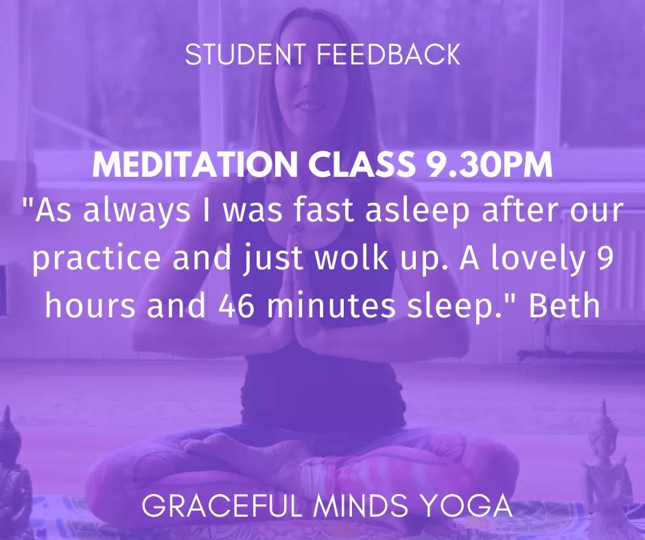 graceminds_yoga's tweet photo. 🙏MEDITATION CLASS 9.30PM🙏 
Take a look 👀 at this feedback from Students after only 1 session 
#meditation #therapy #Wellbeing #Pranayama #mentalhealth #Yogaonline #yoga #Eightlimbsofyoga @MoveMENt_WA @Directions4Men @TALKHUB_ @WWRLFoundation @CheshireWandMF @BWStaffCovidHub https://t.co/k0ZxDHK2gD