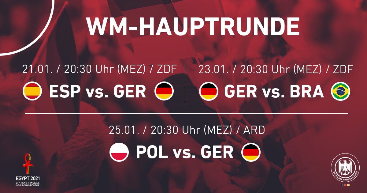 DHB_Teams's tweet photo. Vormerken! ✍️ Das sind die Termine unserer Hauptrundenspiele! 🙌 ⤵ #WIRIHRALLE #aufgehtsDHB #handball @ZDFsport @sportschau @ihf_info @Egypt2021EN https://t.co/ee35qhGZls