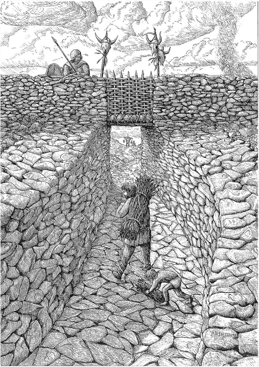 Hillfort reconstructions at their most effective in these dramatic works of Iron Age Tre'r Ceiri on the Llŷn Peninsula  #Gwynedd from the air and the N gate approach © A.Smith for  @GwyneddArch appearing in  @IntarchEditorSee:  http://intarch.ac.uk/journal/issue48/6/box2.html  #HillfortsWednesday